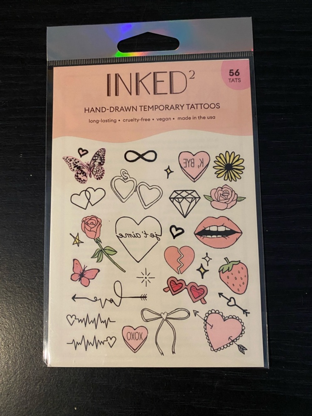 NWT Inked Hand-Drawn Temporary Tattoos